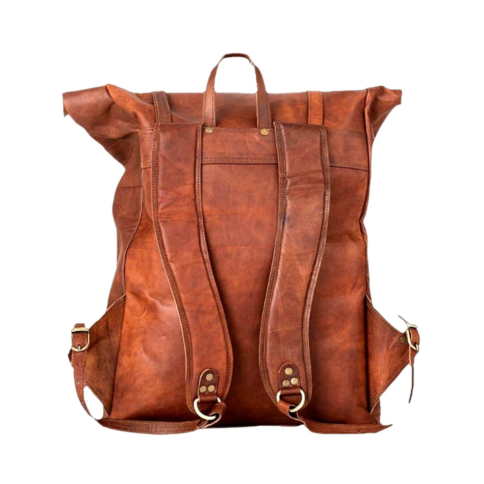 Bunkar Handmade Travel Leather Laptop Backpack - Image 5