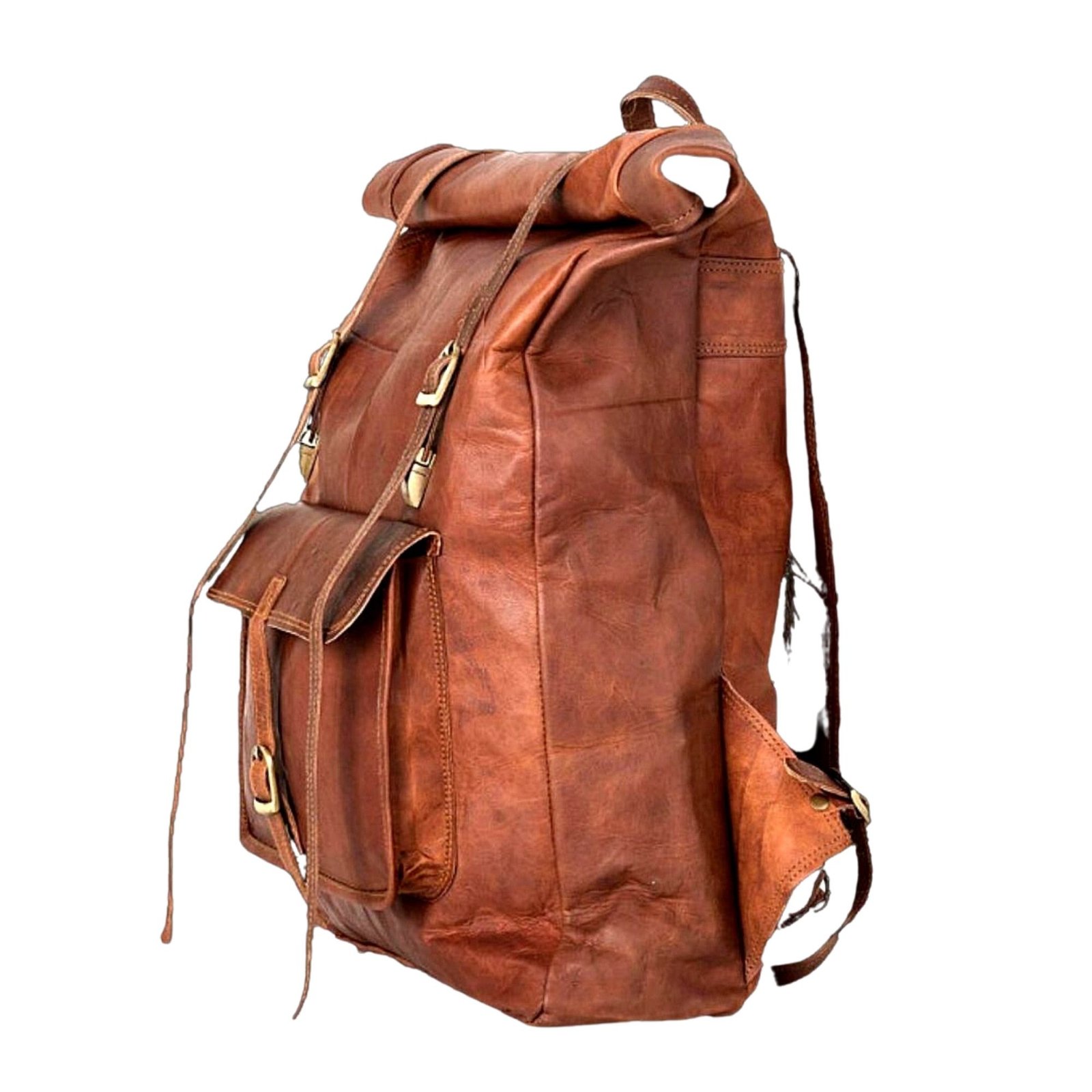 Bunkar Handmade Travel Leather Laptop Backpack - Image 4