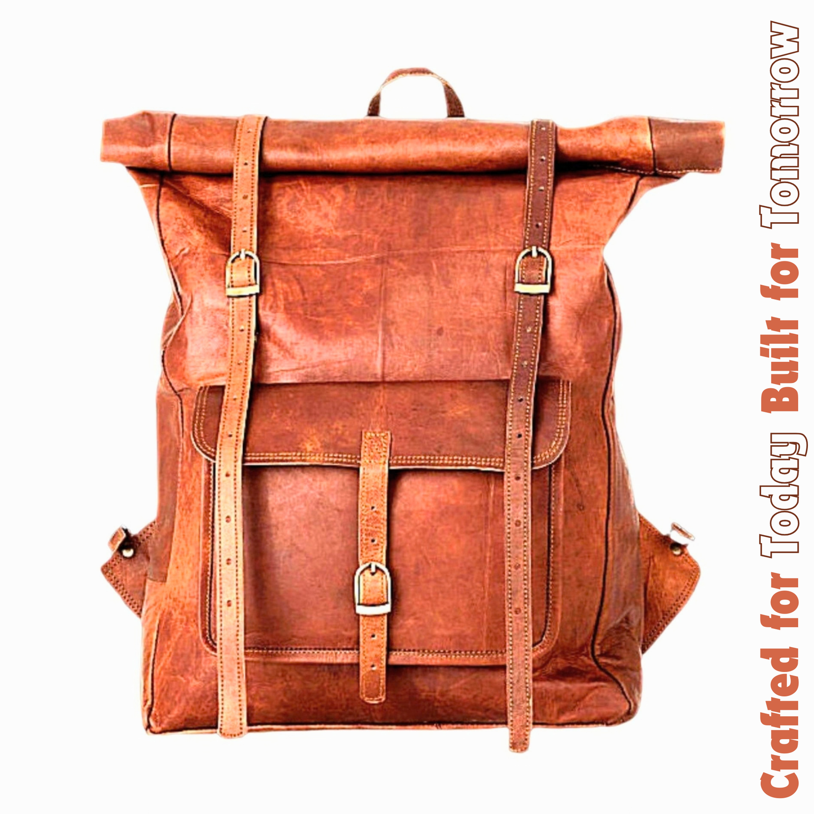 Bunkar Handmade Travel Leather Laptop Backpack - Image 2