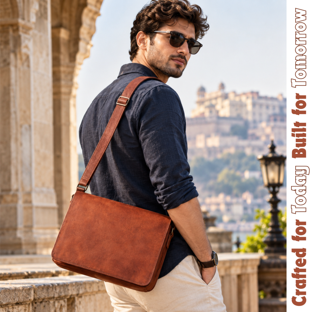 Bunkar Vintage Leather Satchel Bag